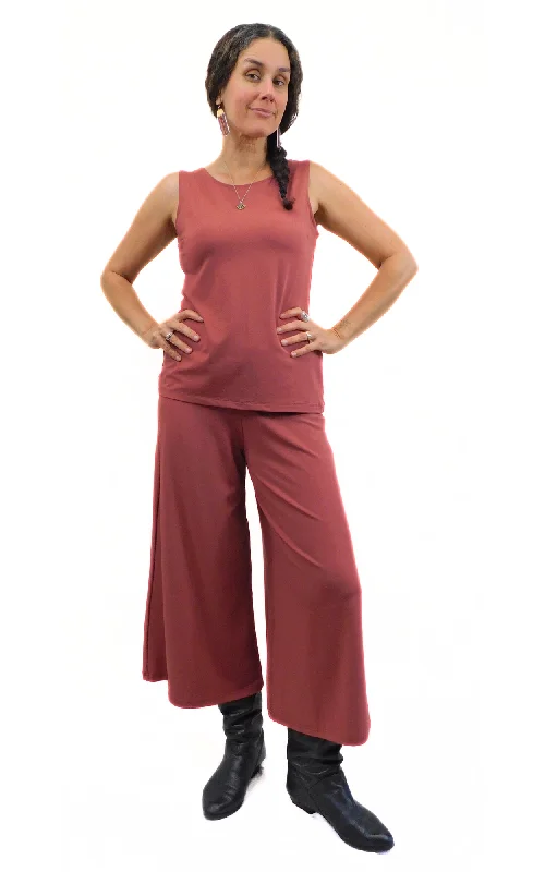 Act Fast Tencel Lyocell Crew Tank - Marsala