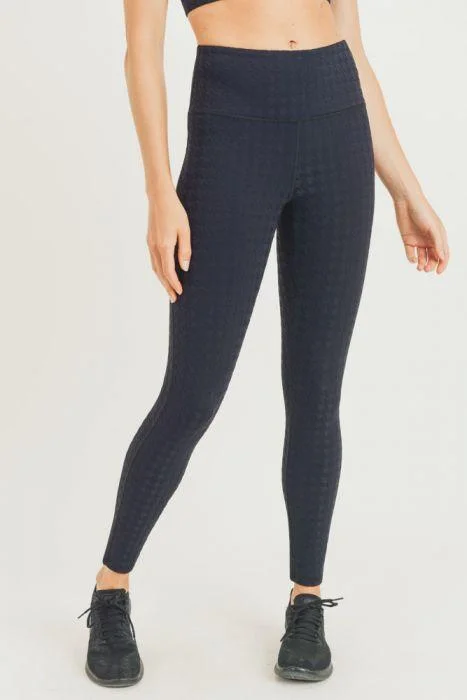 Great Bargains Textured Houndstooth Jacquard TACTEL® Highwaist Leggings