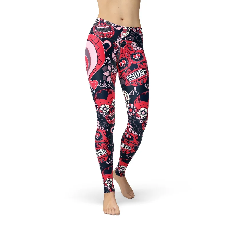 Act Fast Jean Valentine Sugar Skulls Leggings